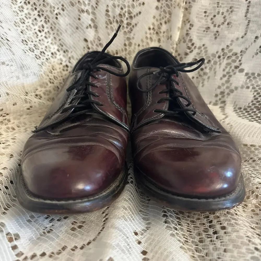 Hanover Men's US 8 Dark Burgundy Leather Derby Shoes